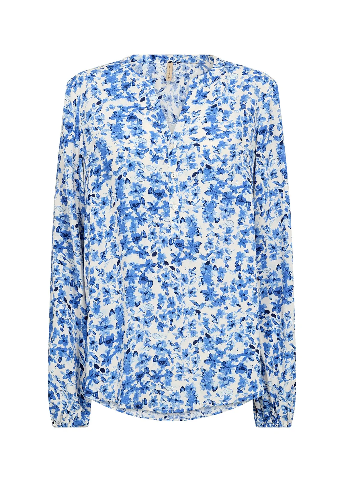 40540 - Blue Doha Print Blouse - Soya Concept