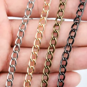 5.5mm Width Iron Metal Shoulder Handbag Strap Chain Finished Crossbody Handbag with Clasps 40cm/120cm Length to choose 5pcs 1028