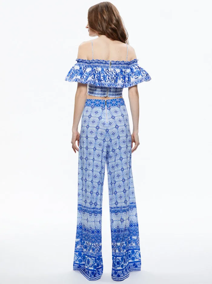 Alice + Olivia - Athena Wide Leg Pant - Greek Tile