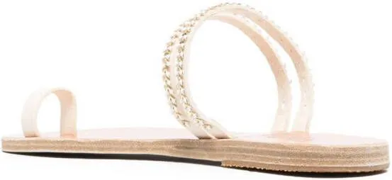 Ancient Greek Sandals Skalida open-toe slides White