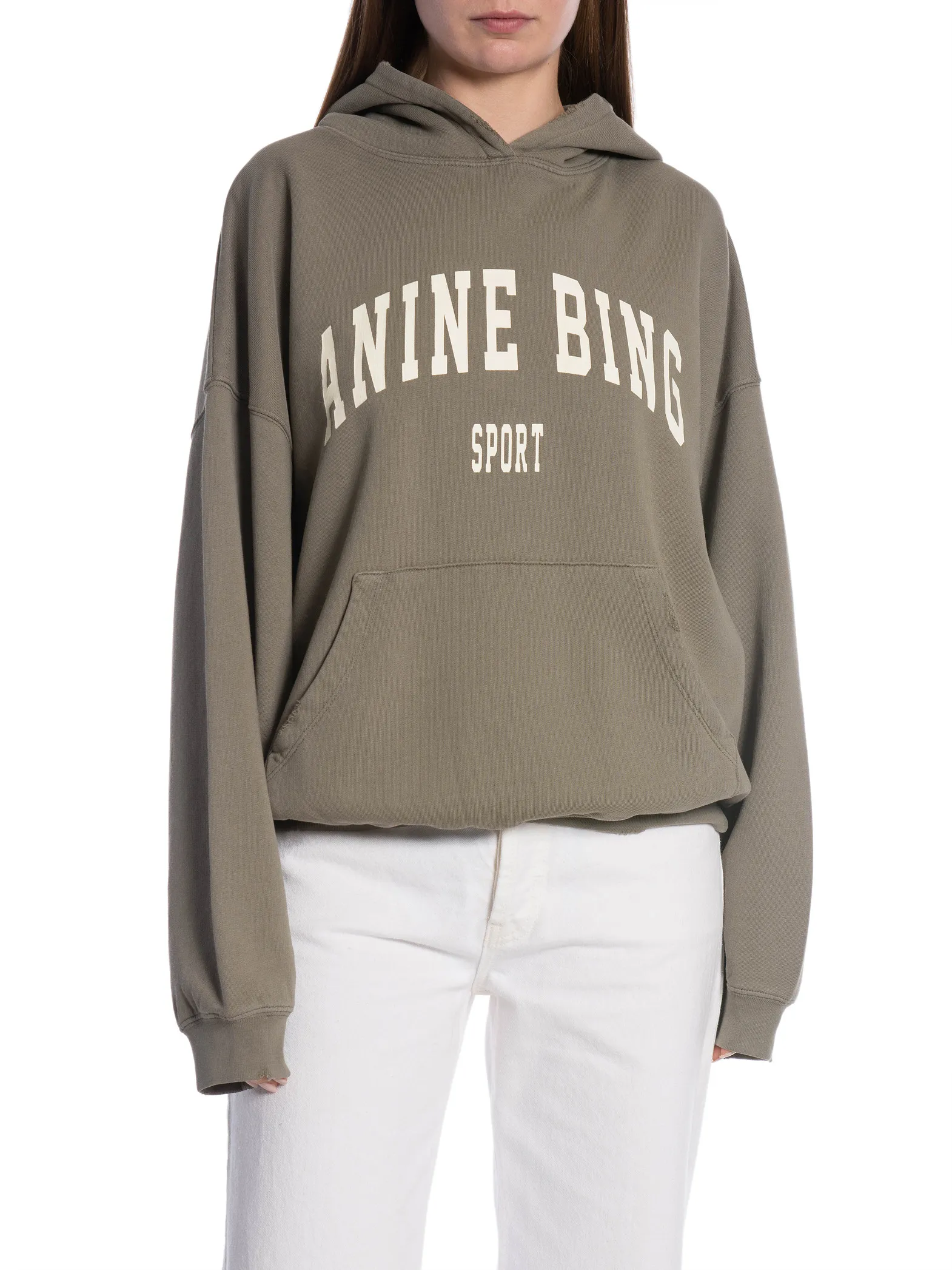 ANINE BING SWEATER HARVEY DUSTY OLIVE