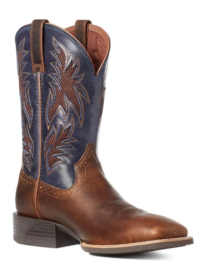 Ariat 10035928 Mens Sport Cool VentTEK Western Boot Bar Top Brown