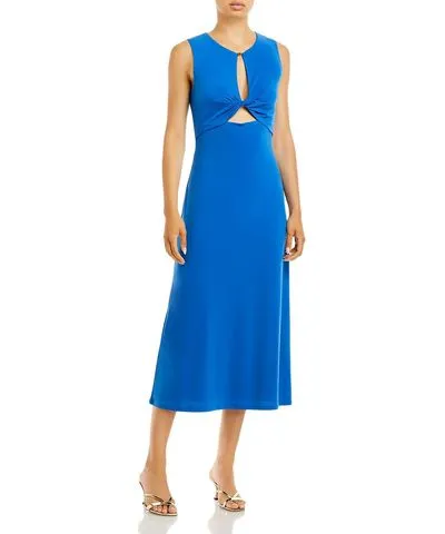 Bcbgmaxazria Womens Cut-Out Long Midi Dress