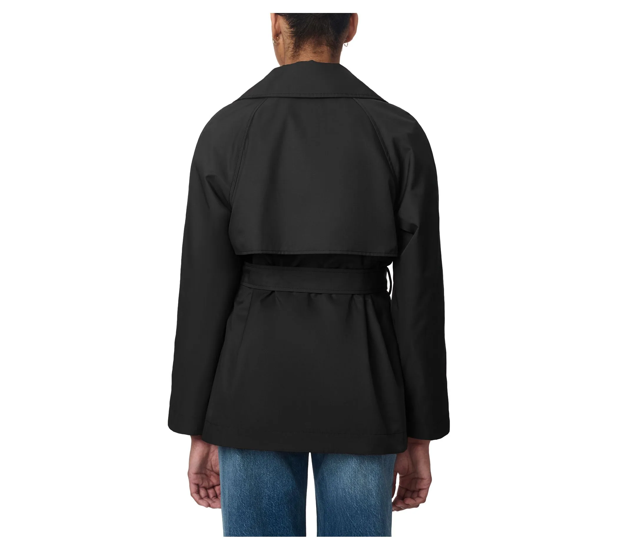 Bernardo Short Belted Packable Trench Coat