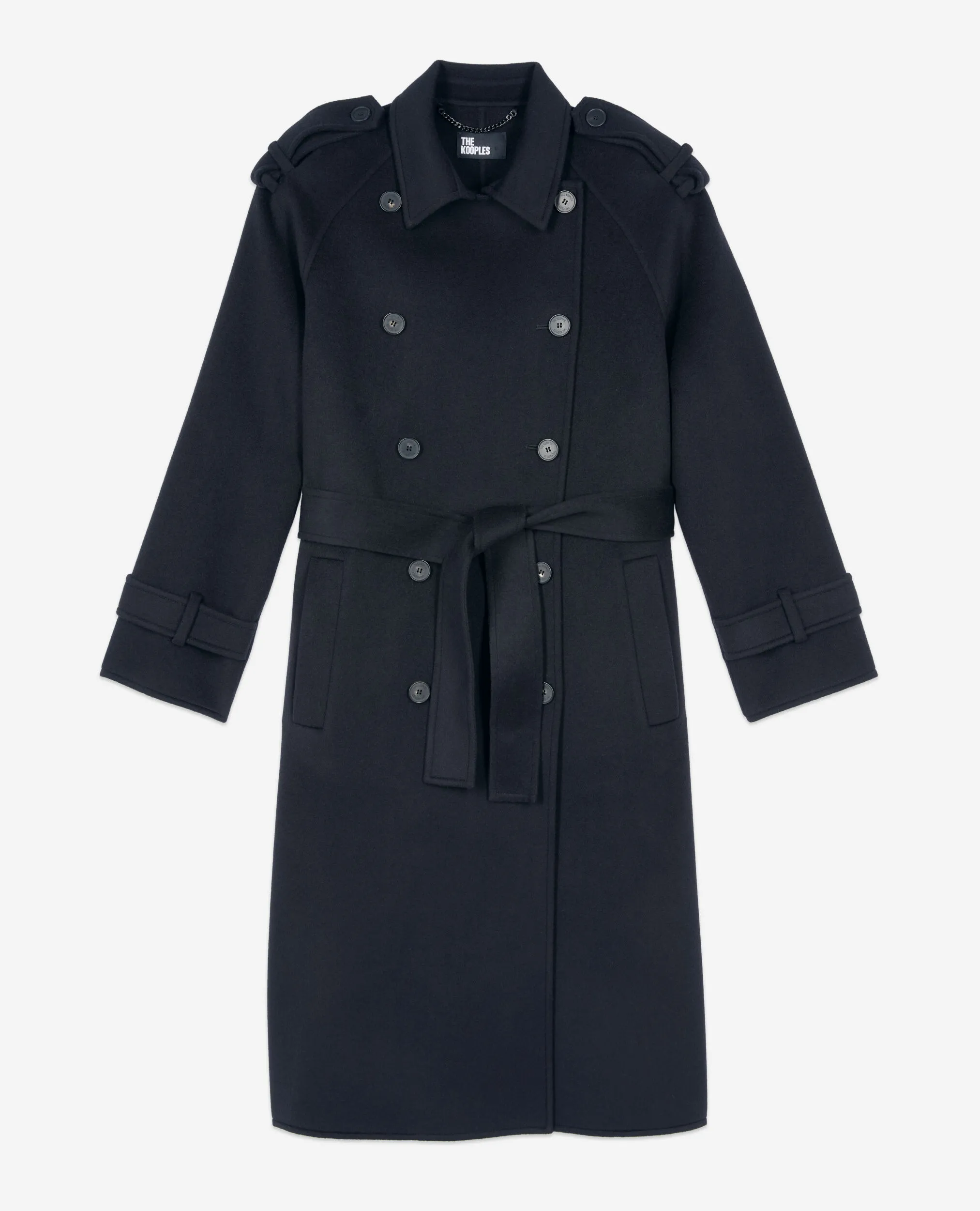 Black trench style coat