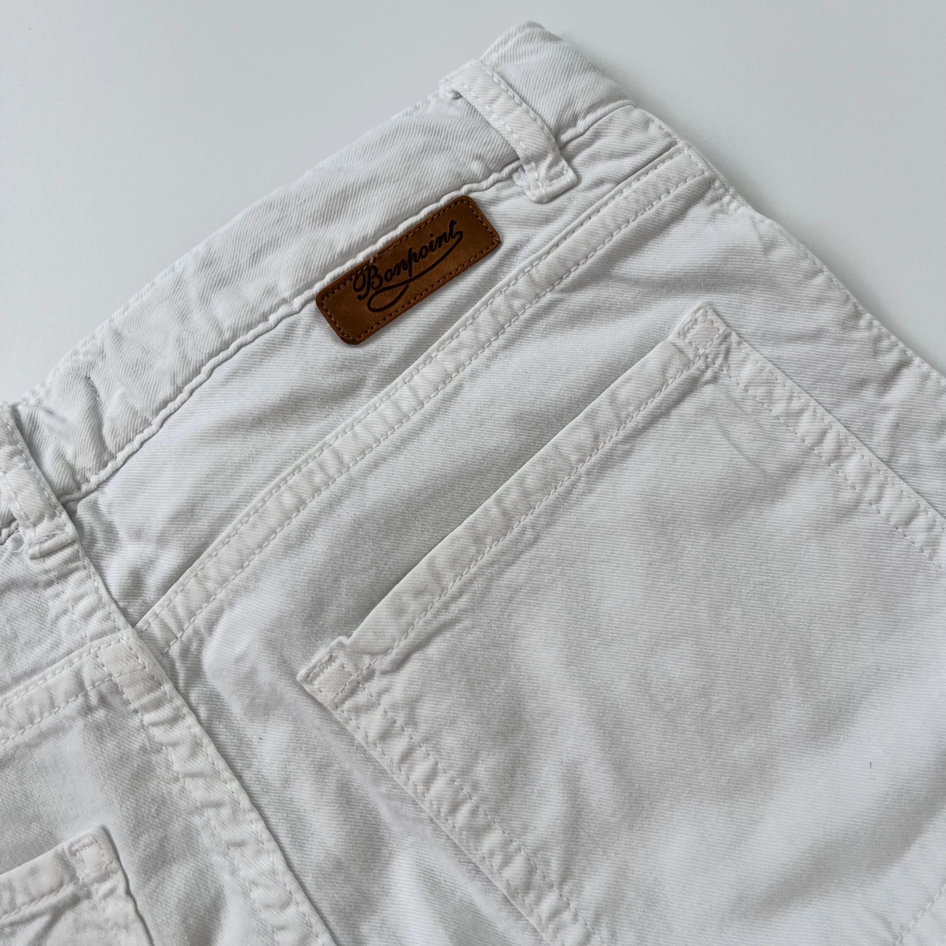 Bonpoint White Denim Cut Off Shorts: 10 Years