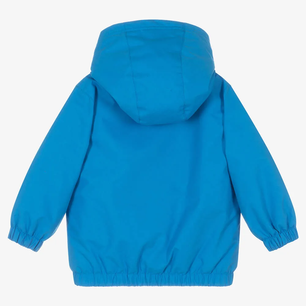 Boys Blue & White Hooded Coat