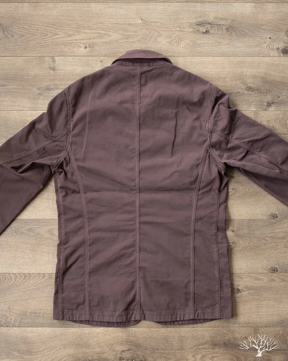 Brewer Jacket Cotton Structure - Burgundy