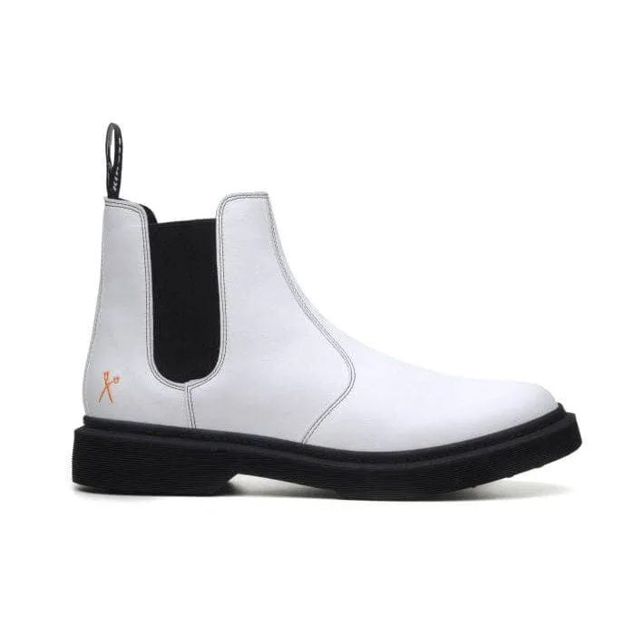 'Brick Lane' Vegan Chelsea Boot by King55 - White