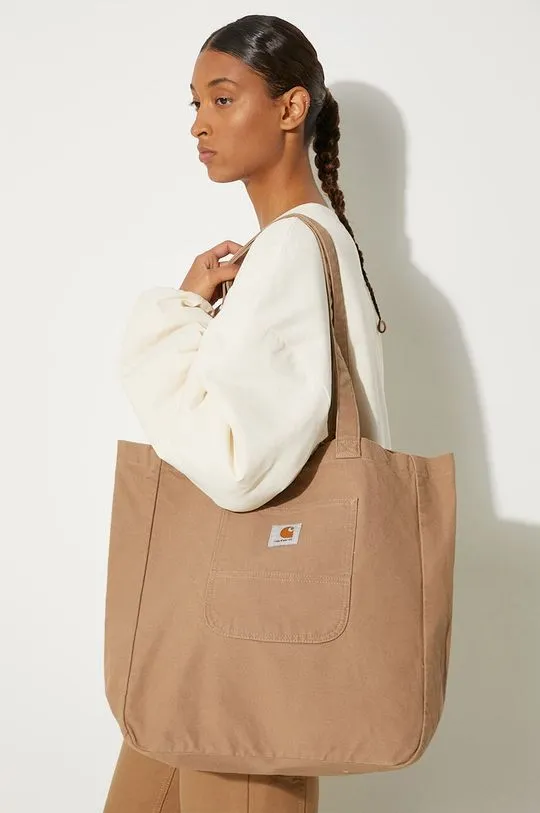 Carhartt WIP cotton handbag Bayfield Tote beige color I031403.2FS02