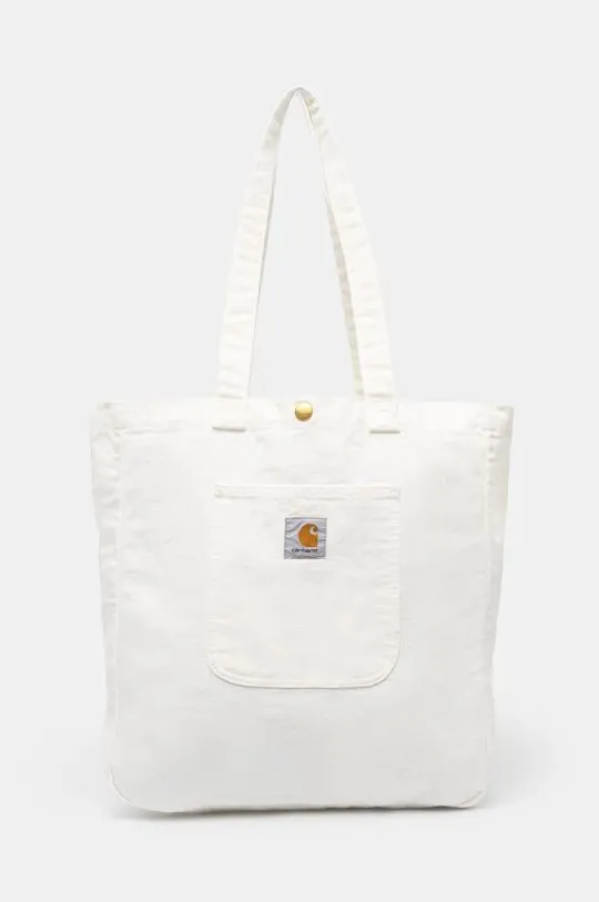 Carhartt WIP cotton handbag Bayfield Tote beige color I031403.D602