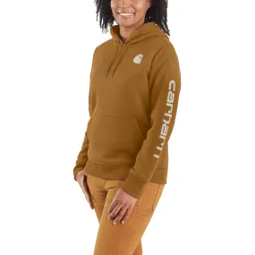 Carhartt Women's Clarksburg Graphic Sleeve Hoodie_Carhartt Brown