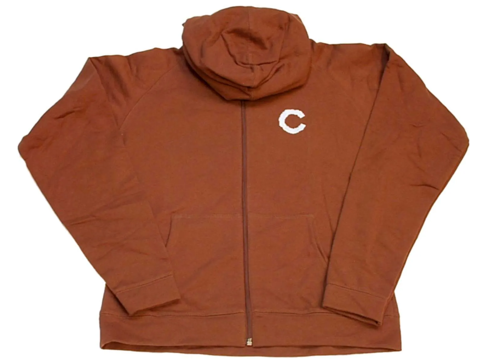 Chicago Cubs Women's Antigua MLB Full Zip Up Brown Hoodie Sweatshirt Jacket (M)