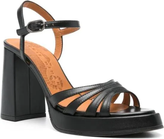 Chie Mihara 110mm Aniel leather sandals Black