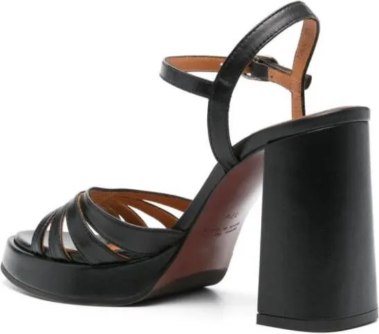 Chie Mihara 110mm Aniel leather sandals Black