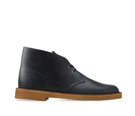 CLARKS Desert Boot Midnight Blue Leather 26109445