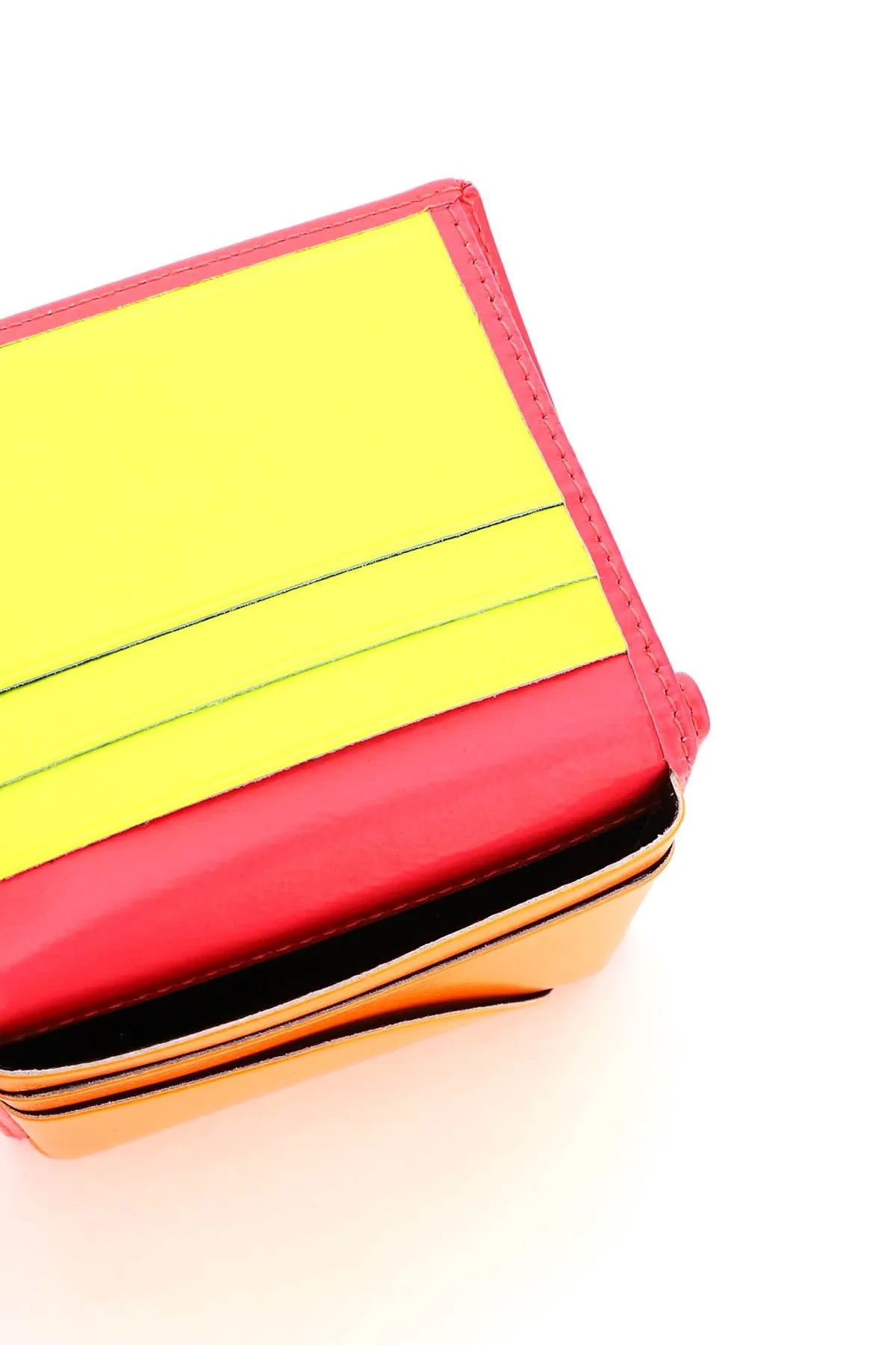 Comme des Garons Wallet Super Fluo Colour-Block Wallet