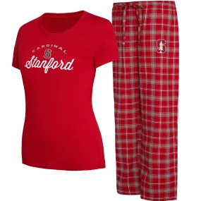 Concepts Sport Stanford Cardinal Women's Cardinal/Gray Arctic T-Shirt & Flannel Pants Sleep Set