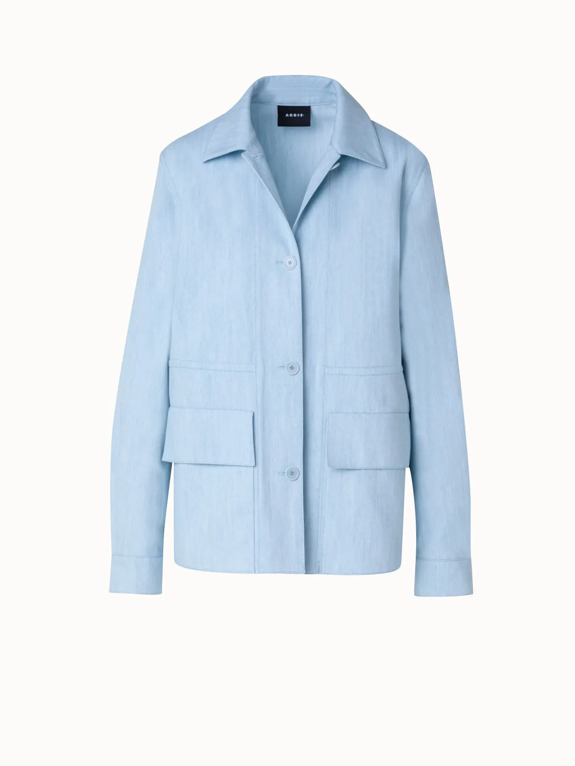 Cotton Denim Oversize Shirt Jacket