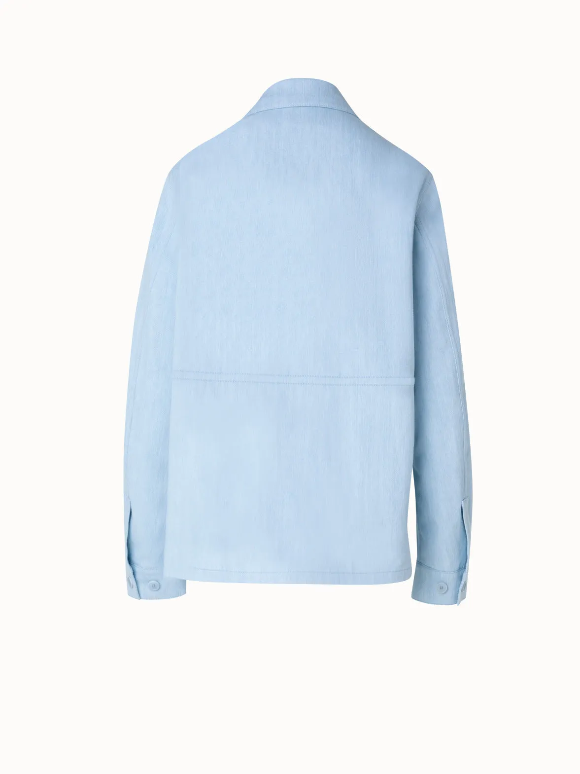 Cotton Denim Oversize Shirt Jacket