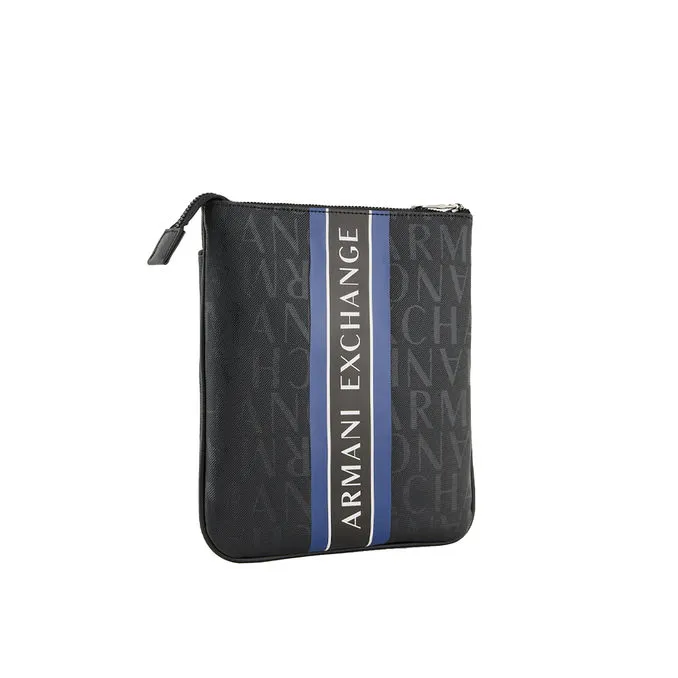 CROSSBODY FLAT LETTERING ALL OVER Man Black Ultra Marine 