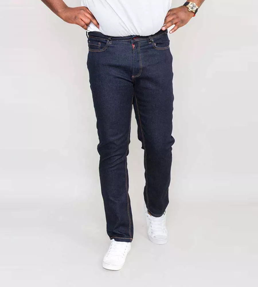 D555 Tall Mens Tapered Fit Stretch Jeans In Indigo Kingsize (CEDRIC-T)