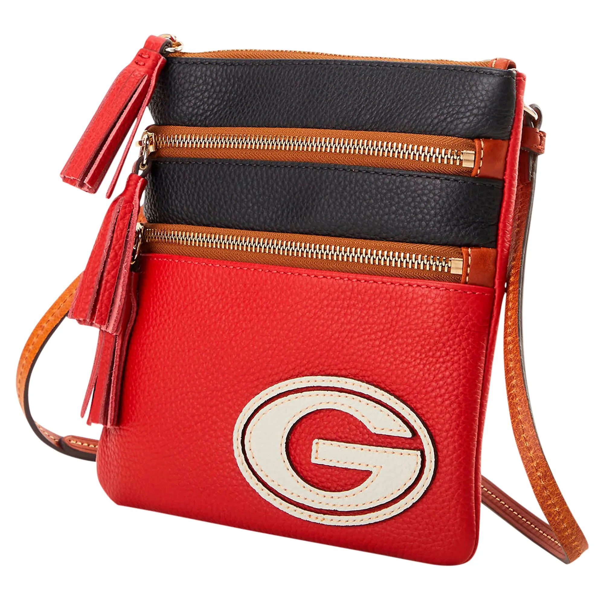 Dooney & Bourke Georgia Bulldogs Infield Triple Zip Crossbody Purse