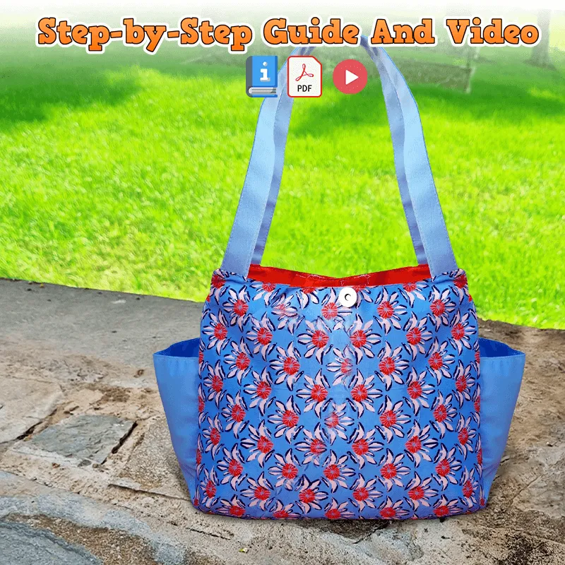 Double Pocket Shopping Bag PDF Download Pattern (3 sizes included)