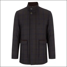 Douglas Barkley Brown  Check Car Coat