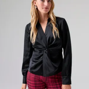 Easy On Me Satin Blouse