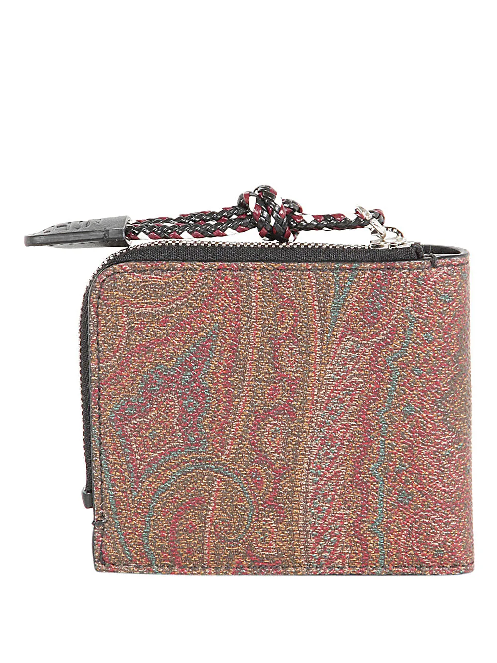 Etro Paisley Printed Logo Patch Wallet