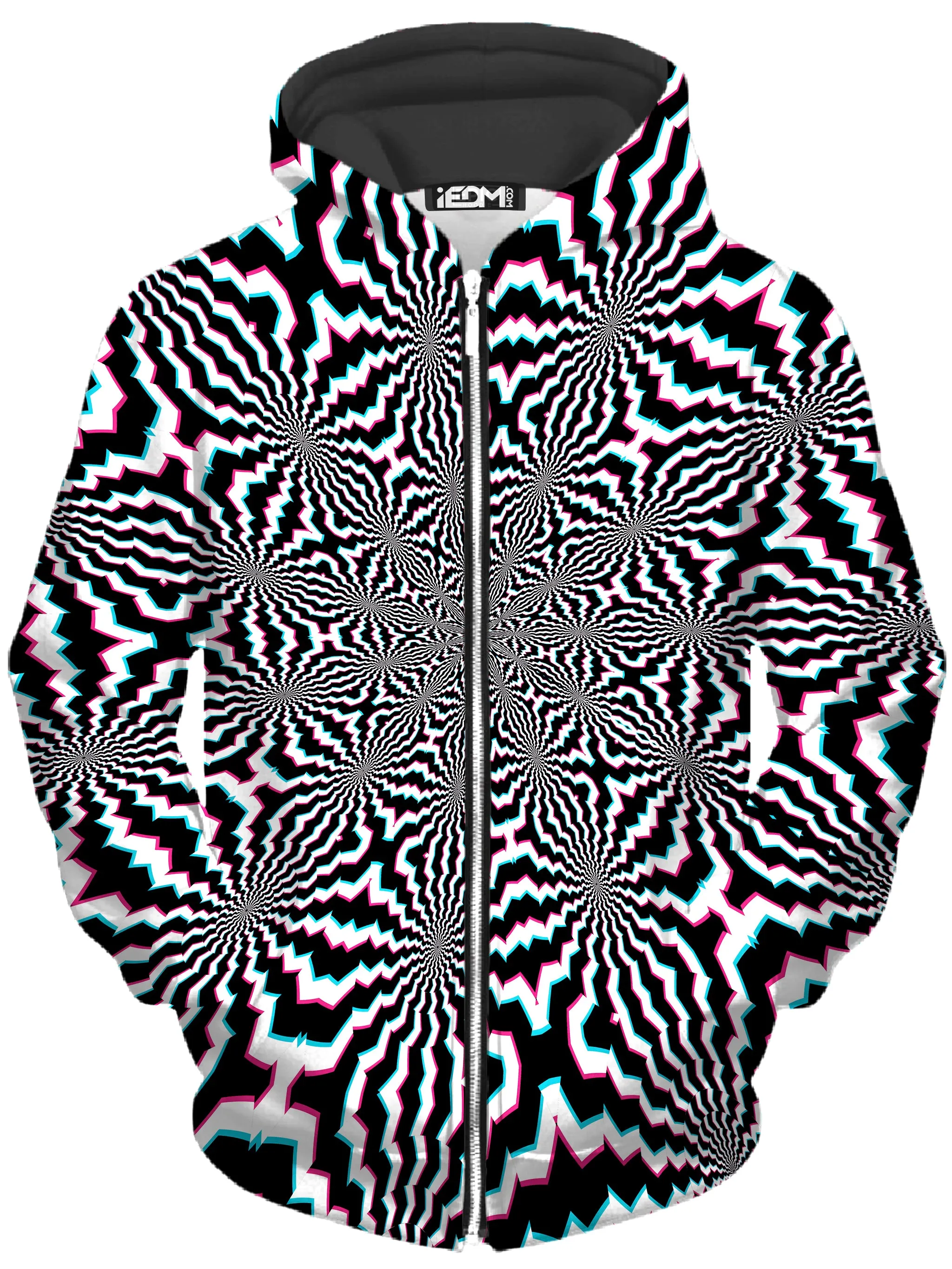 Fractal Ripples Unisex Zip-Up Hoodie