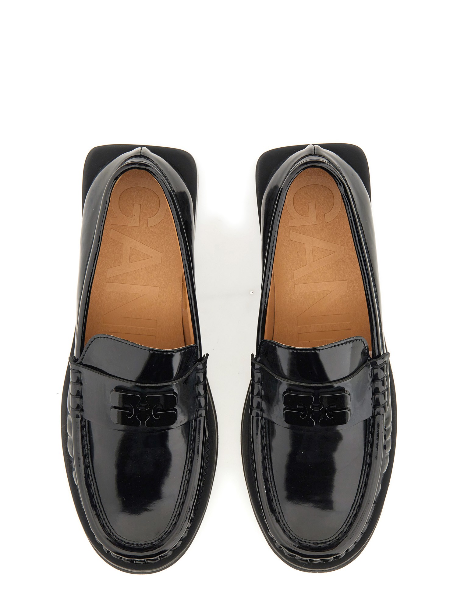 GANNI    BUTTERFLY LOGO LOAFER