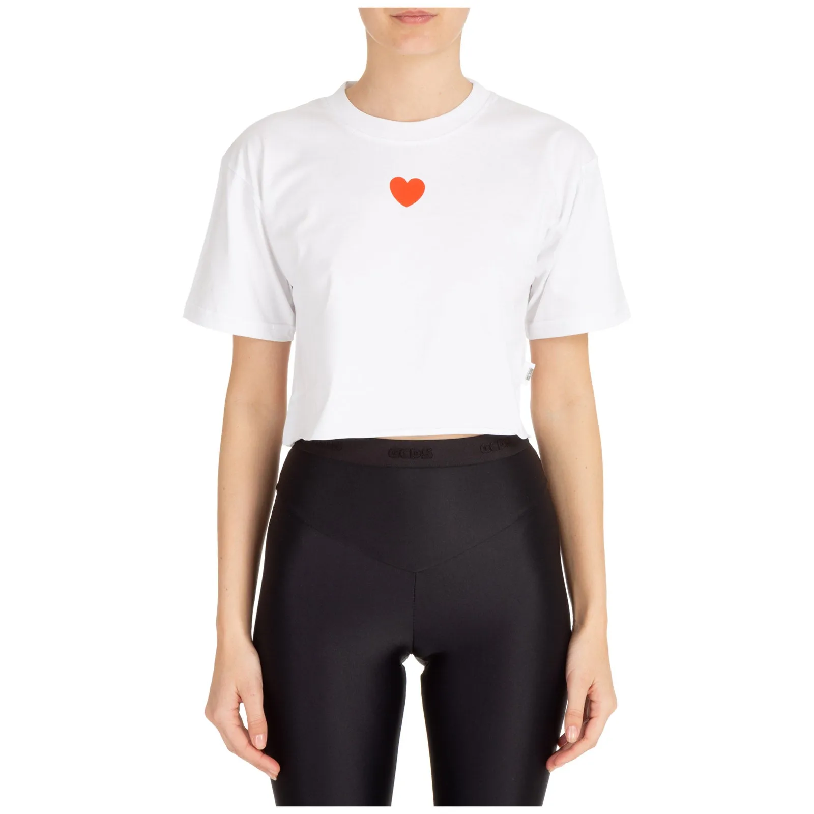 GCDS Cute Logo Tape Cropped T-Shirt