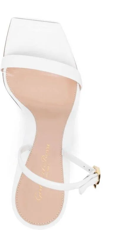 Gianvito Rossi Ribbon Stiletto 85mm leather sandals White