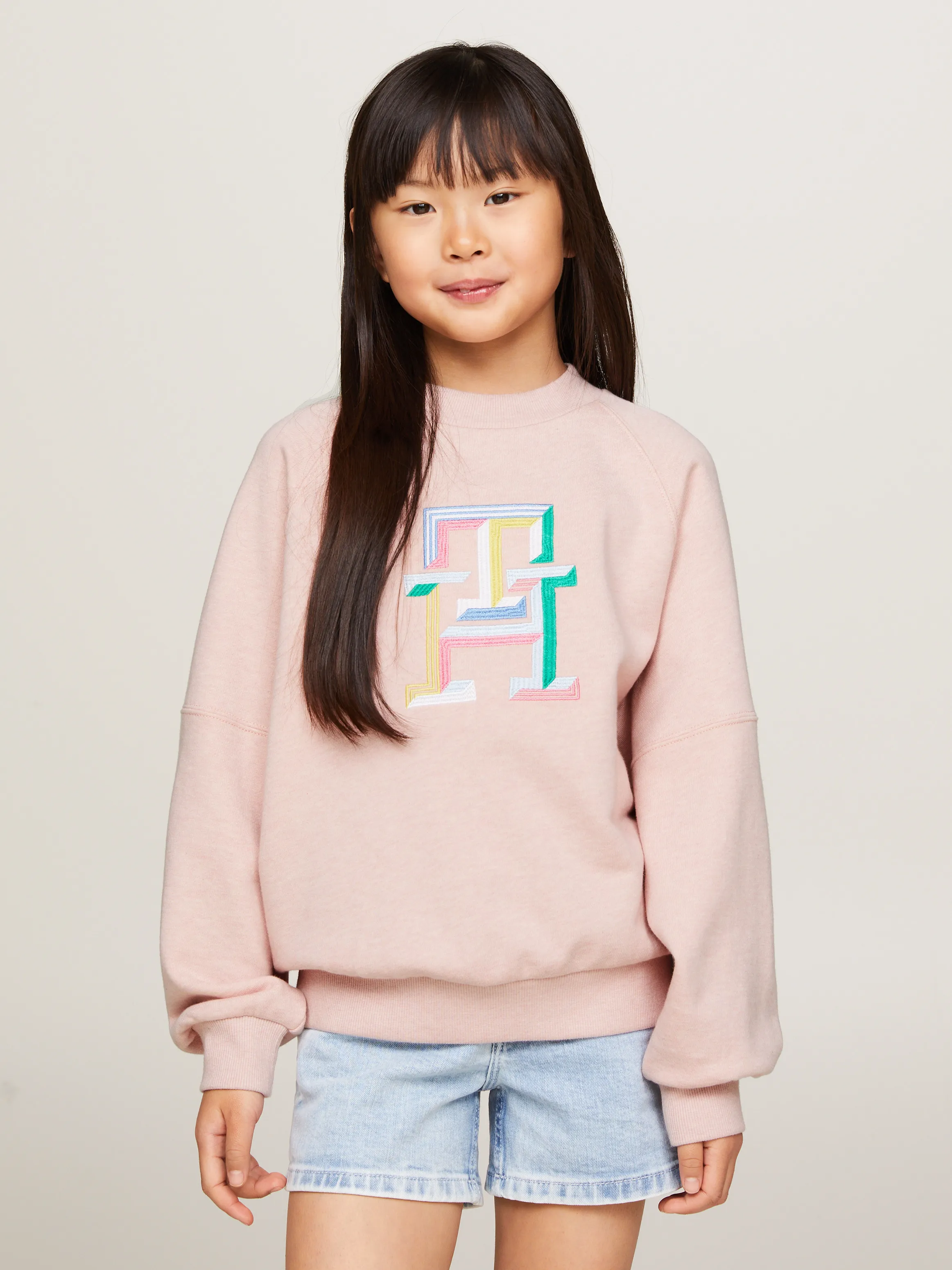 Girls 3-7 TH Monogram Regular Fit Sweatshirt | Sweatshirts & Hoodies | Tommy Kids