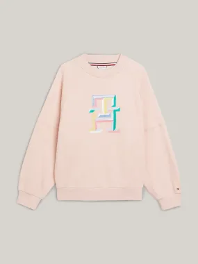 Girls 3-7 TH Monogram Regular Fit Sweatshirt | Sweatshirts & Hoodies | Tommy Kids