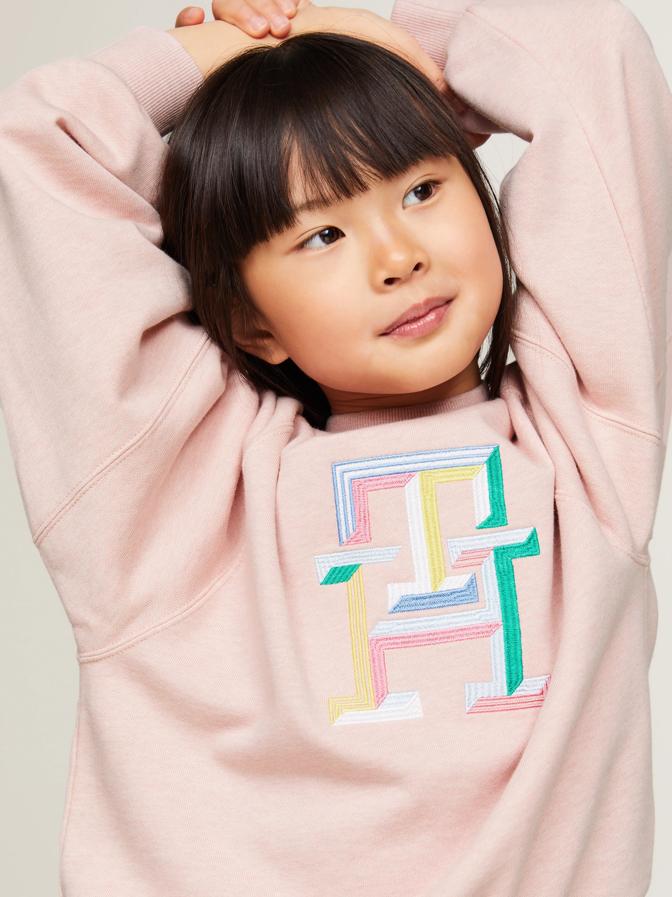 Girls 3-7 TH Monogram Regular Fit Sweatshirt | Sweatshirts & Hoodies | Tommy Kids