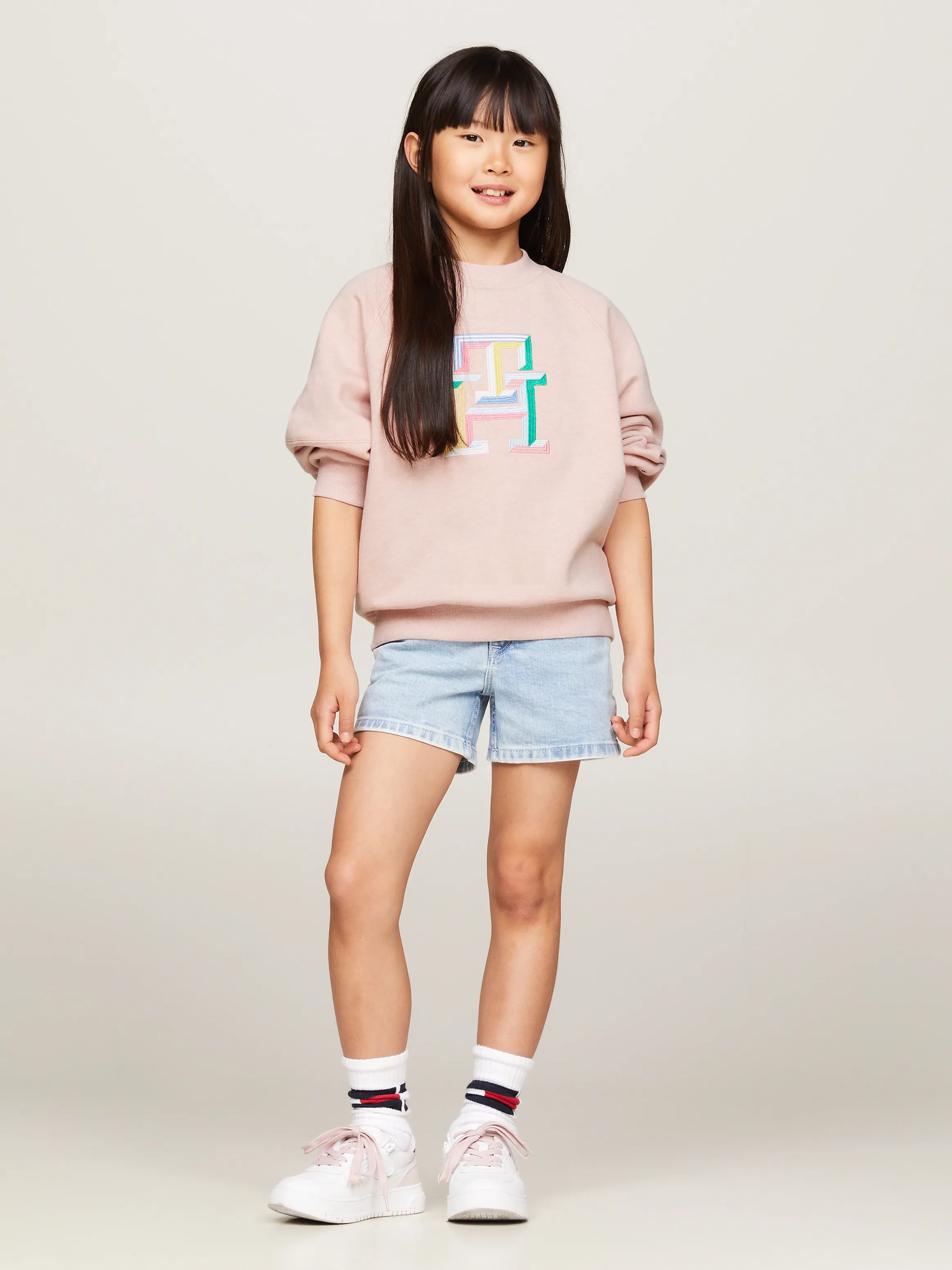 Girls 3-7 TH Monogram Regular Fit Sweatshirt | Sweatshirts & Hoodies | Tommy Kids