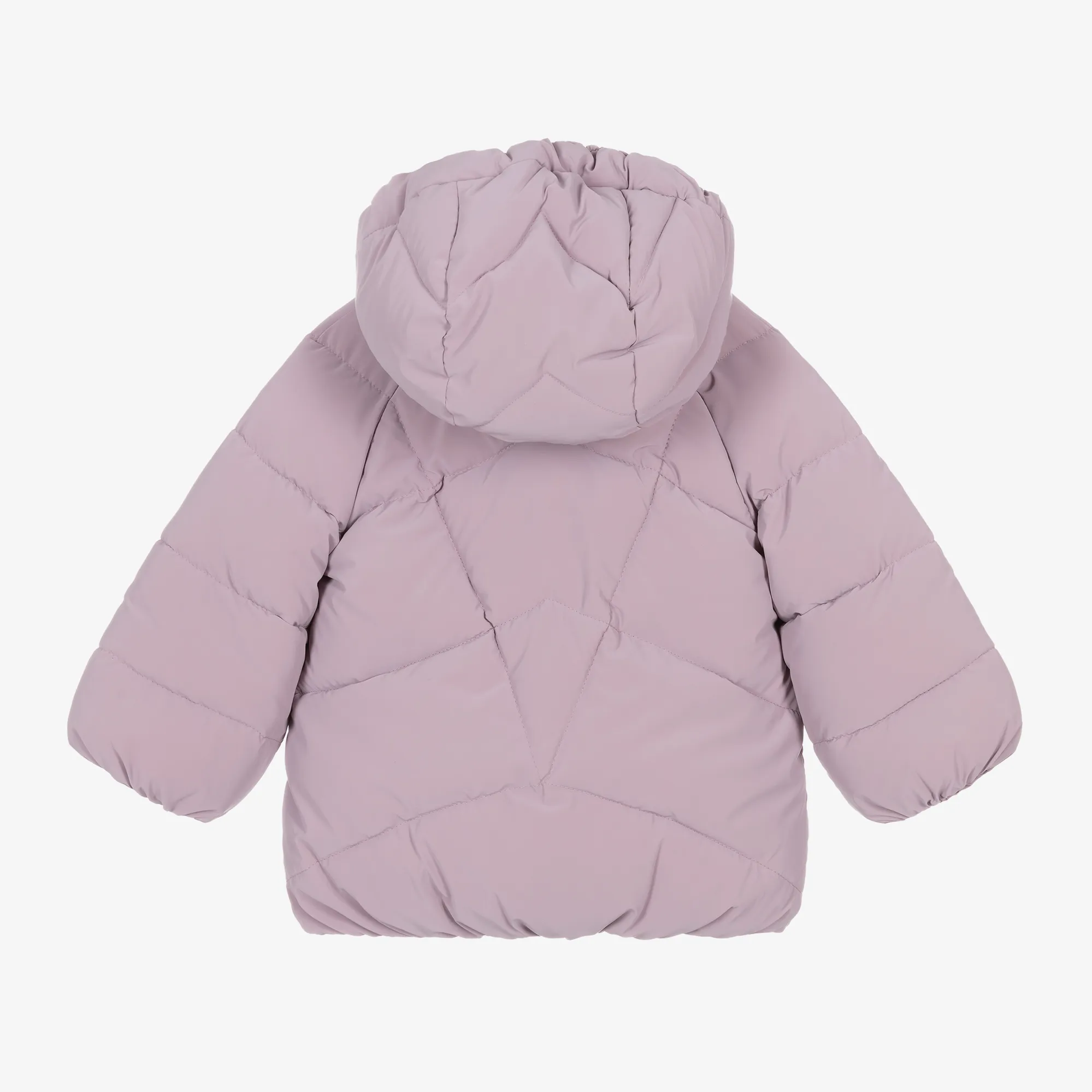 Girls Lilac Purple Hooded Puffer Coat