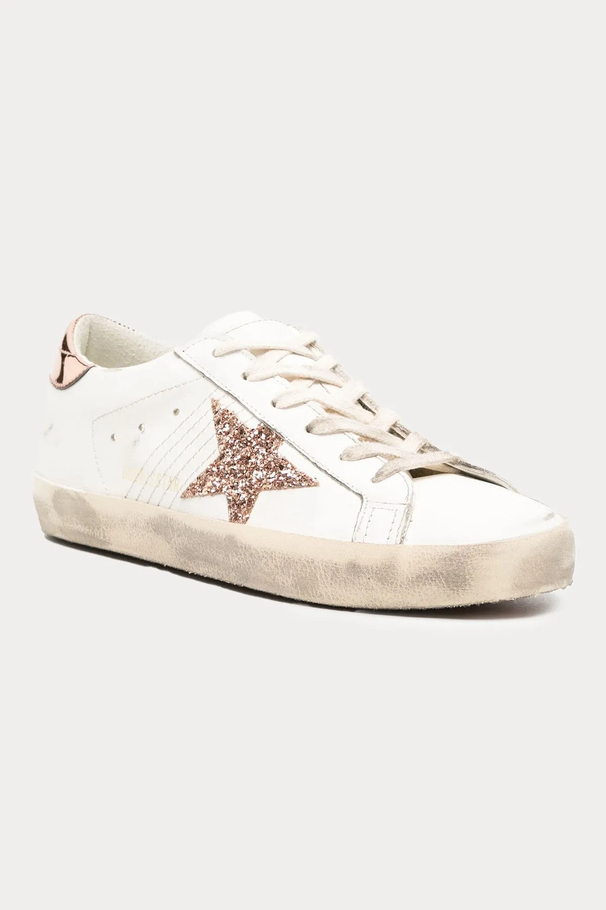 Golden Goose Super-Star Payetli Deri Sneaker Ayakkab