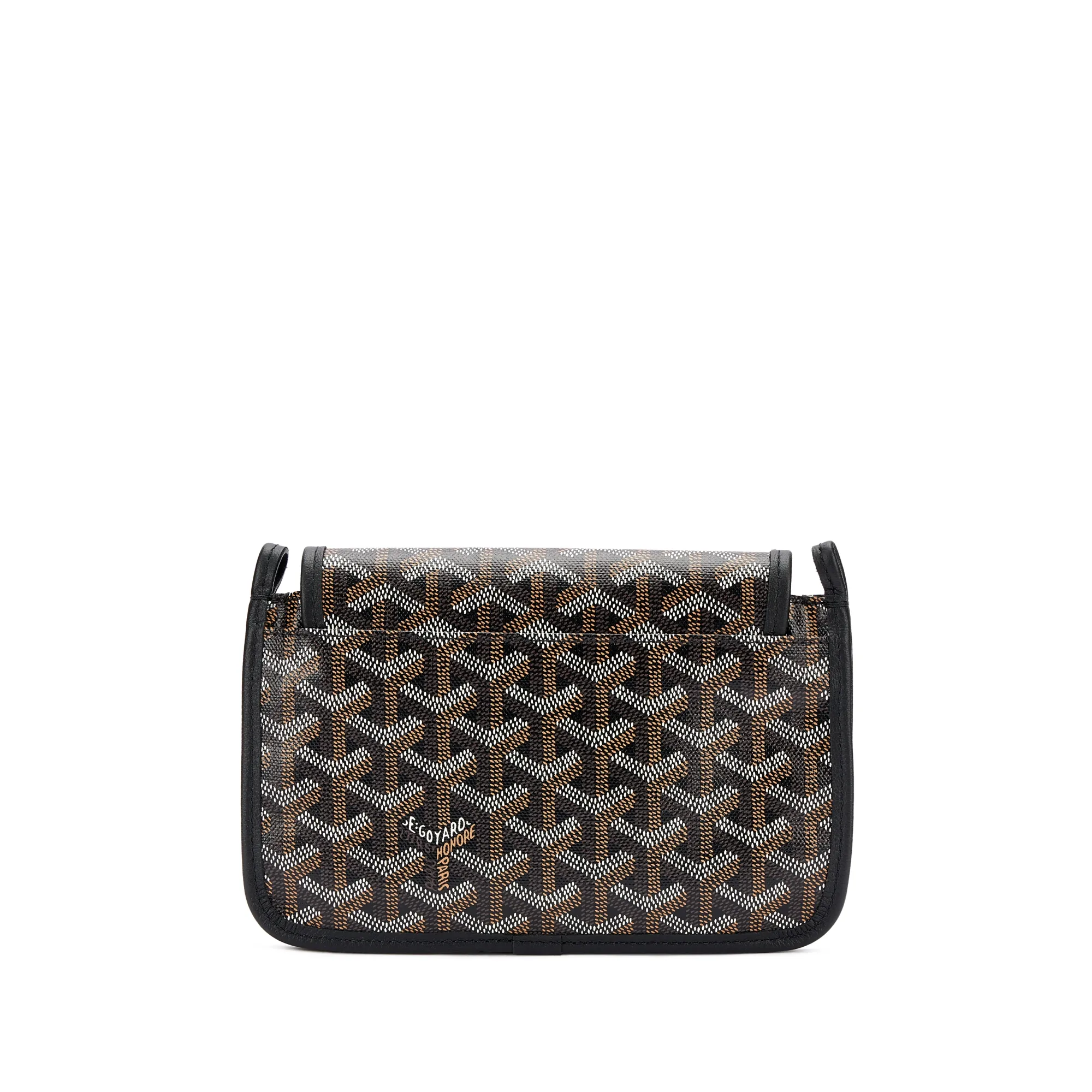 Goyard Black Goyardine Canvas and Chevroches Calfskin Plumet Pocket Wallet