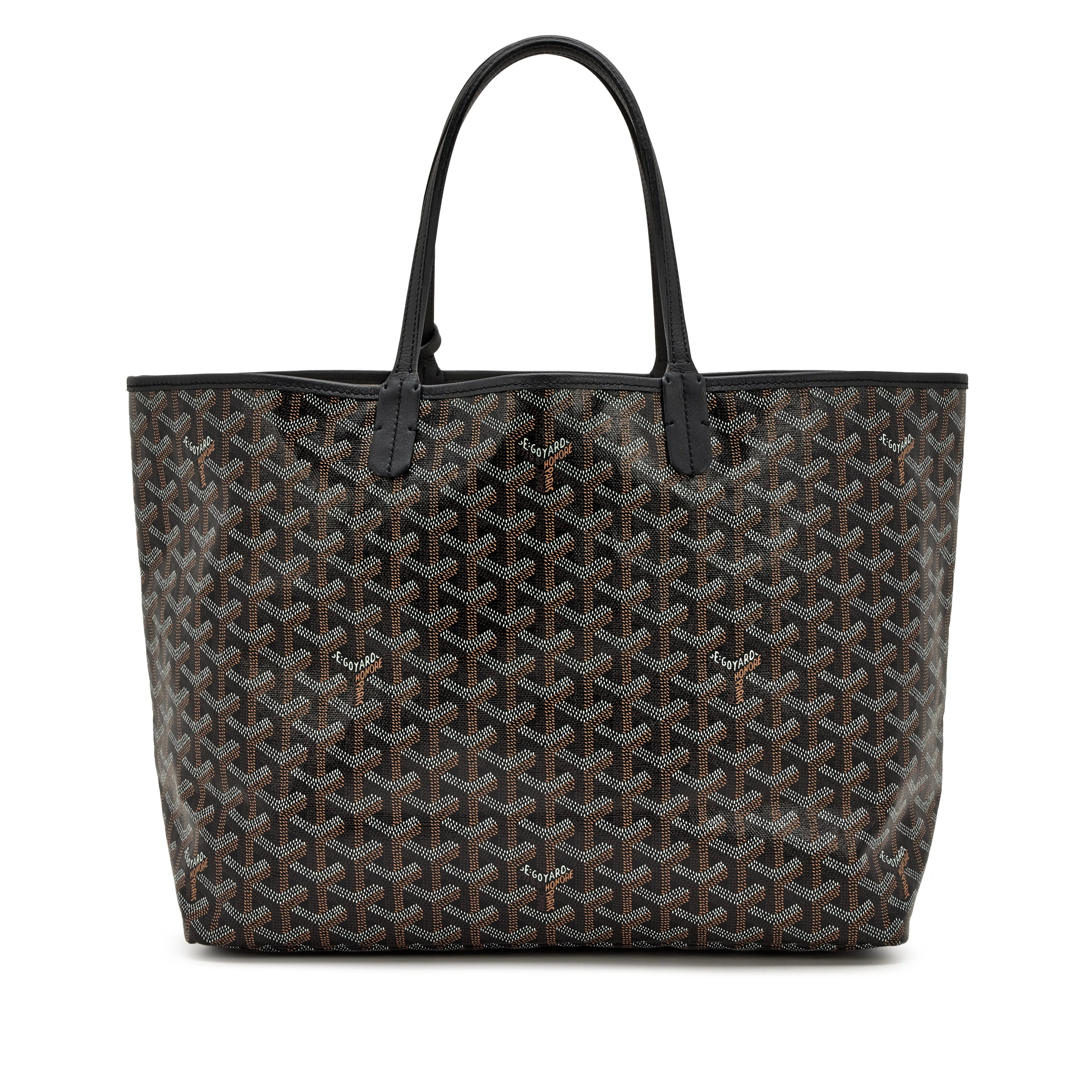 Goyard Black Goyardine Canvas and Chevroches Calfskin Saint Louis PM Tote, 2023