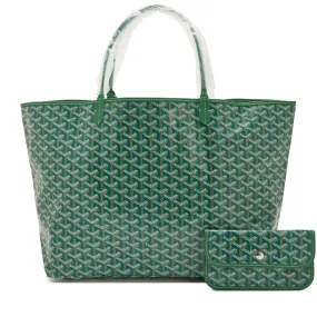 Goyard Green Goyardine Canvas and Chevroches Calfskin Saint Louis GM Tote, 2024