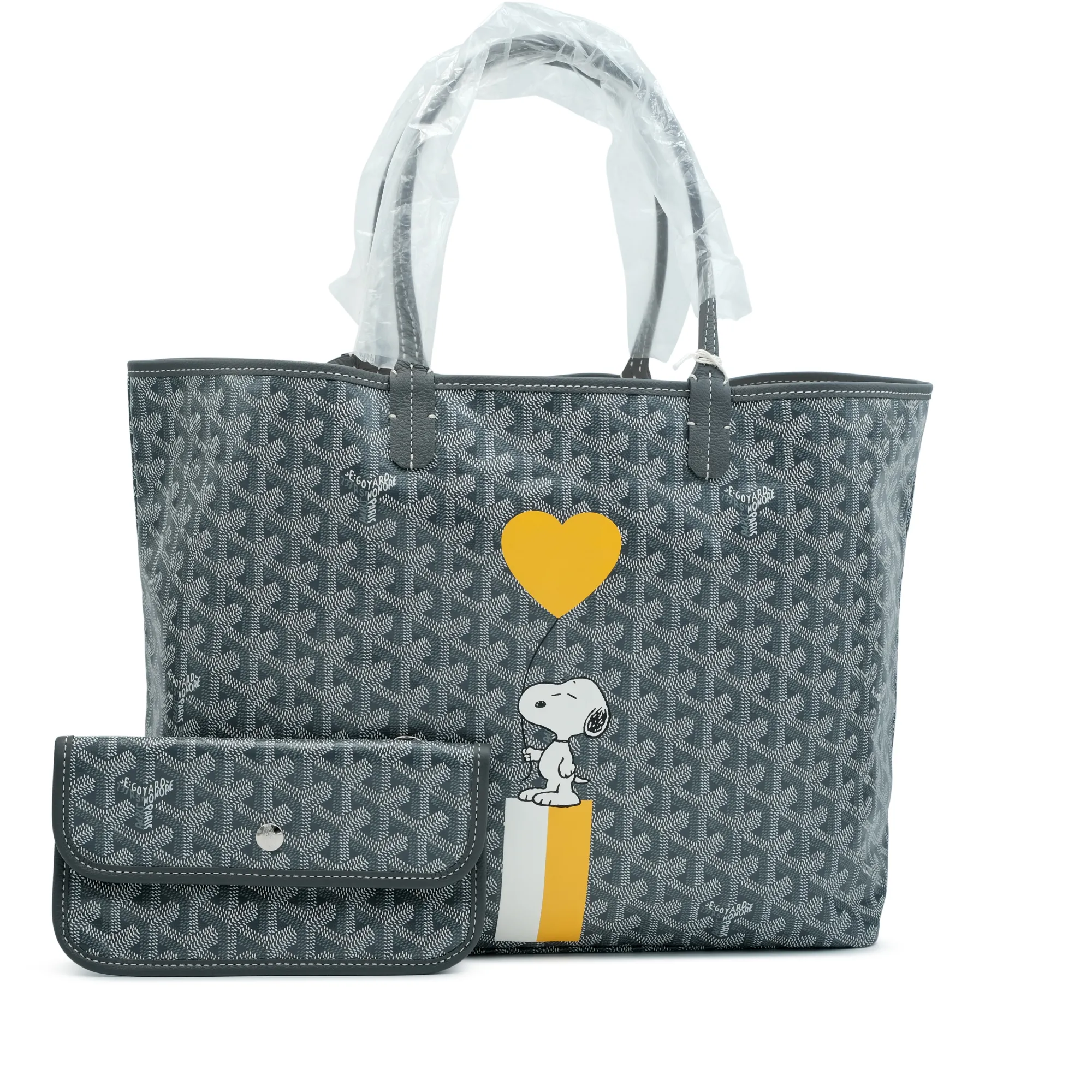 Goyard Grey Goyardine Canvas and Chevroches Calfskin Saint Louis PM Tote