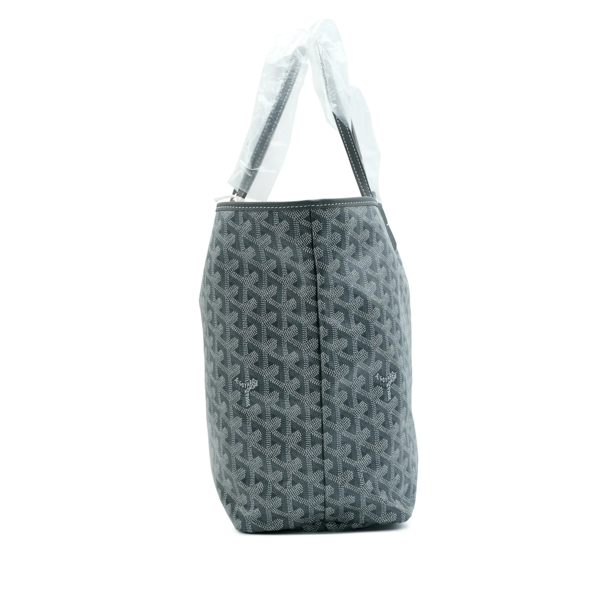 Goyard Grey Goyardine Canvas and Chevroches Calfskin Saint Louis PM Tote