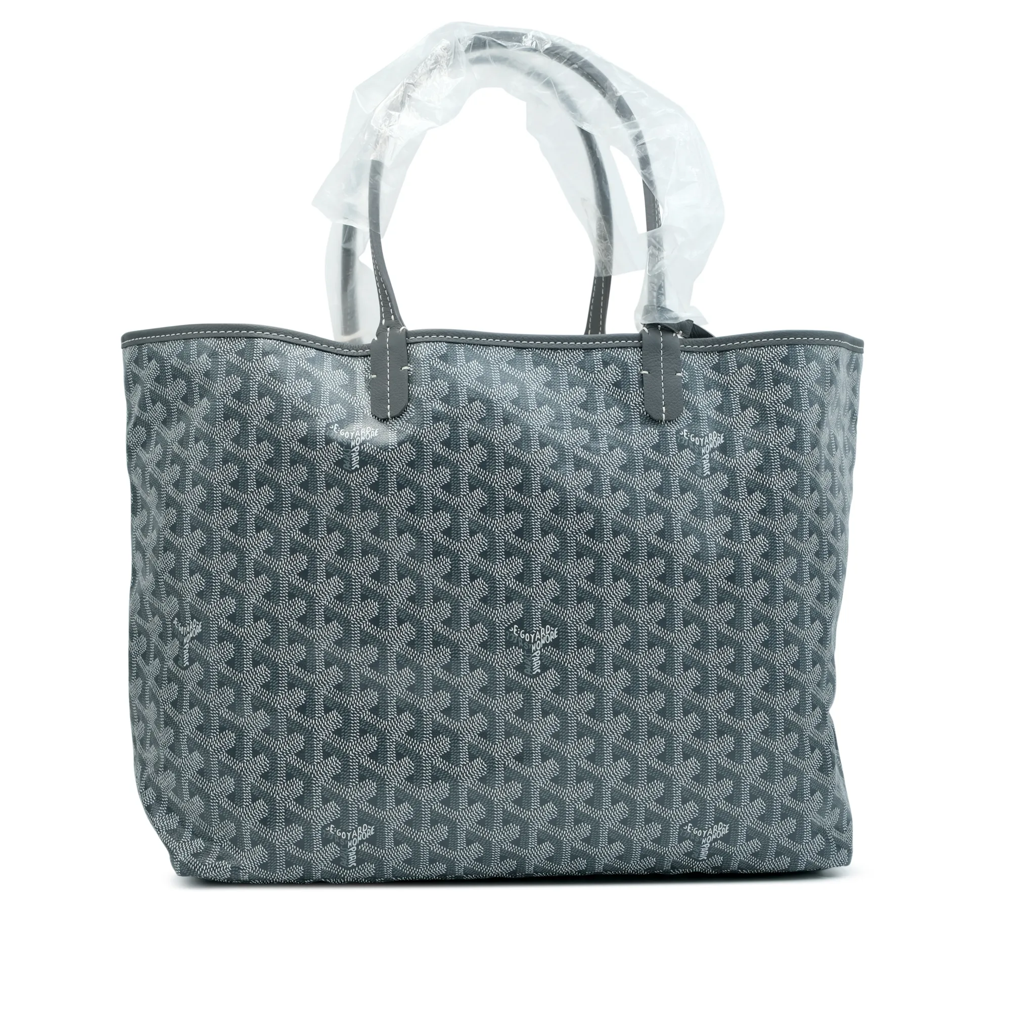 Goyard Grey Goyardine Canvas and Chevroches Calfskin Saint Louis PM Tote