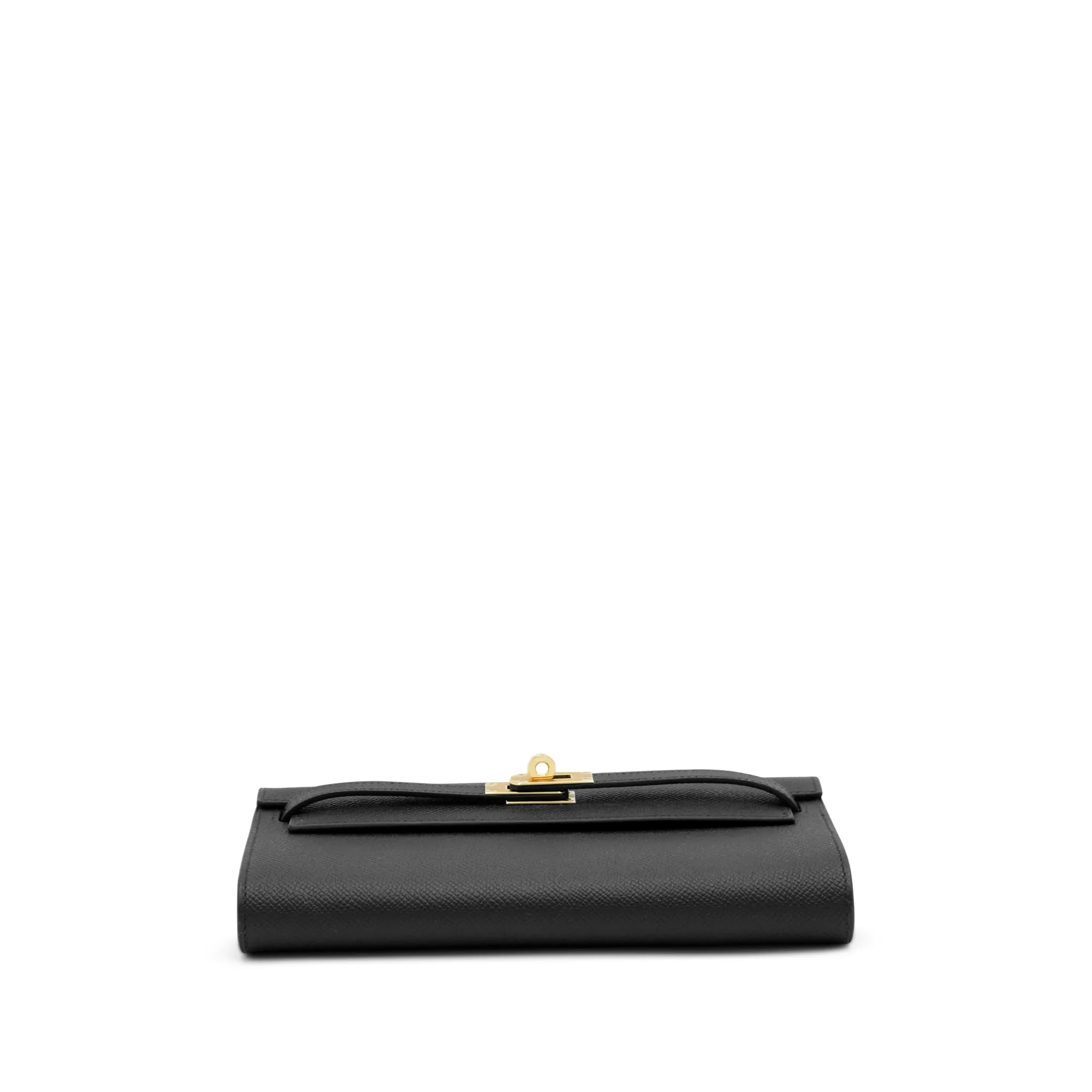 Hermès Black Epsom Kelly-To-Go Wallet Gold Hardware, 2023