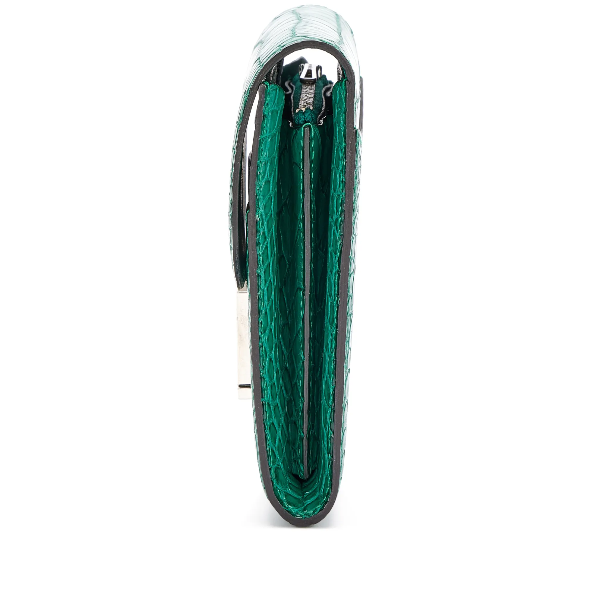 Hermès Malachite Matte Alligator Constance Short Wallet Palladium Hardware, 2013