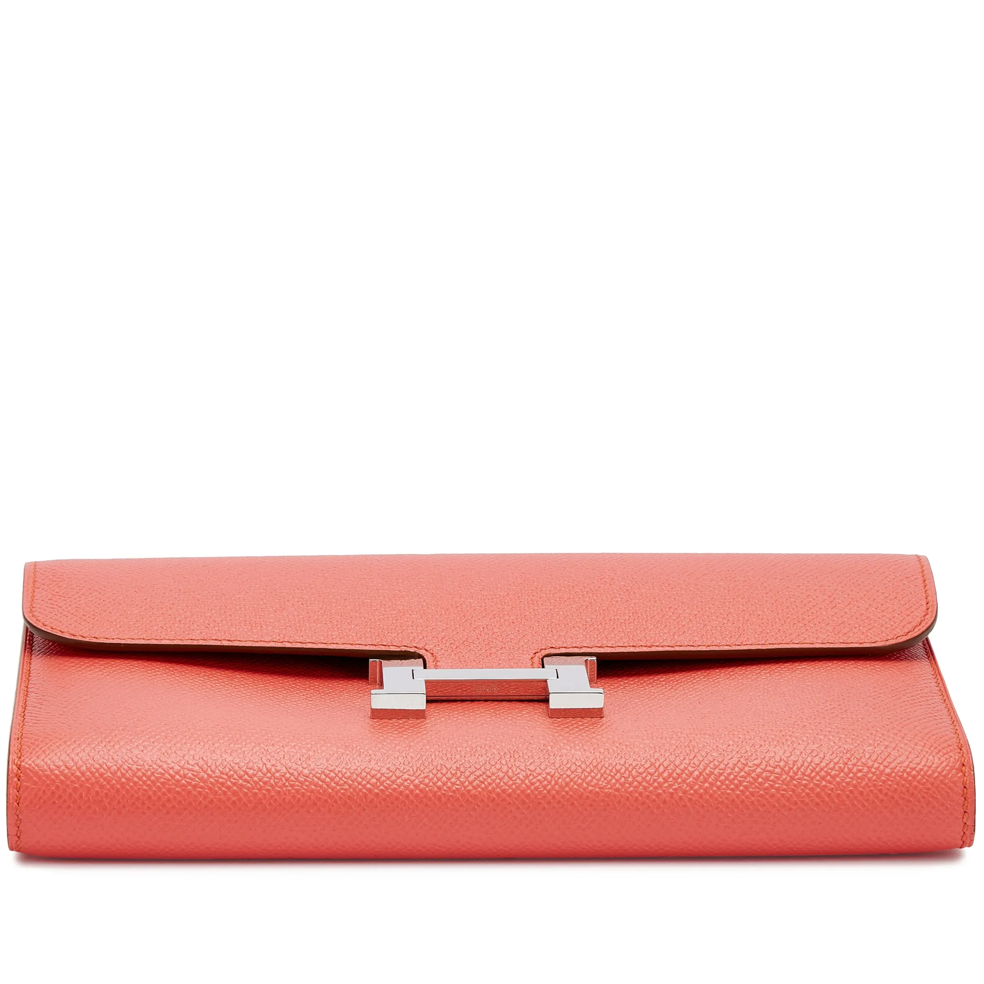 Hermès Rose Jaipur Epsom Constance Long Wallet Palladium Hardware, 2014